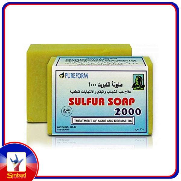 Sulfur Soap 2000 TREATMENT FOR ACNE AND DERMATITIS 160g