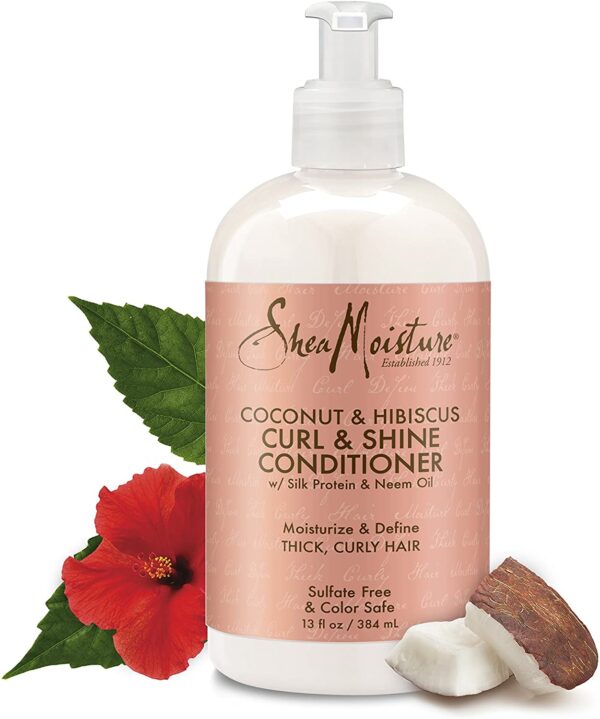 Shea Moisture Coconut & Hibiscus Curl & Shine Shampoo and Conditioner Set